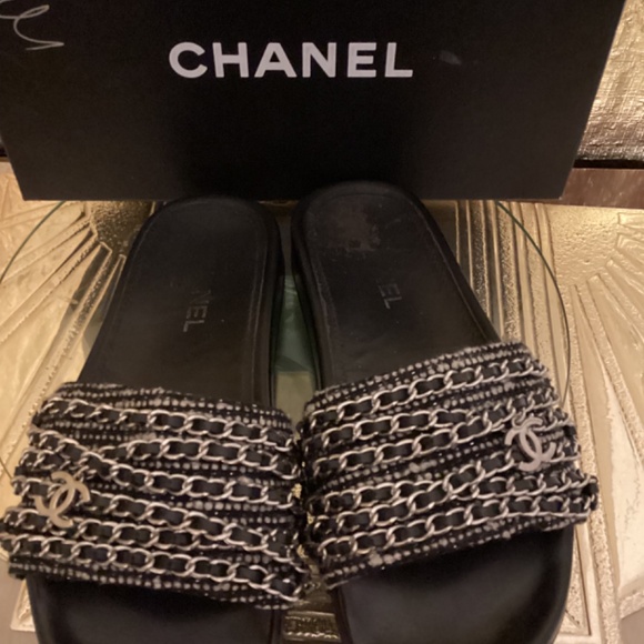 Chanel chain slides sandals - Picture 7 of 8